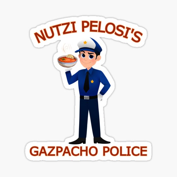 Vista previa del artículo con la obra «Policía de gazpacho», diseñado y vendido por ArtCollectables.