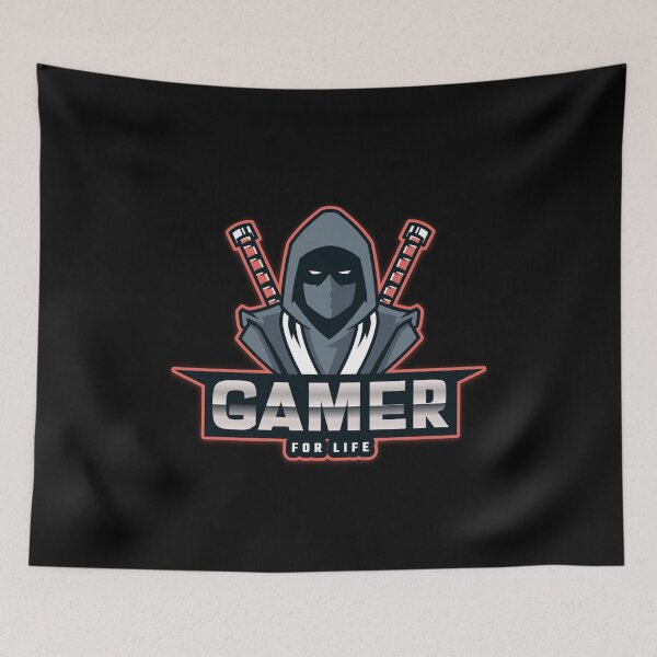 Item preview, Gamer for Life with Hooded Ninja designed and sold by PRIVARSHU.