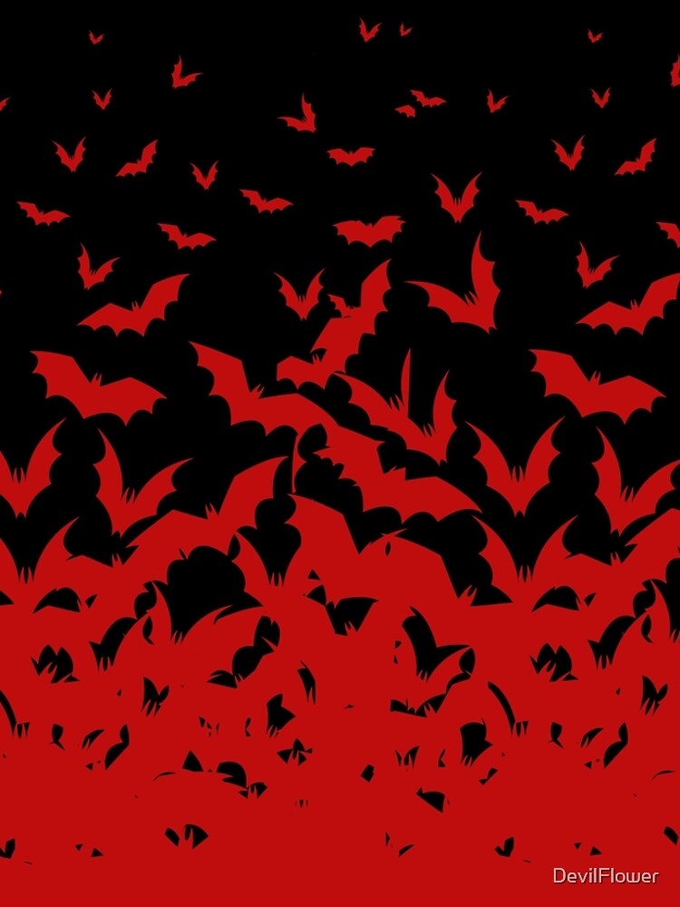 Red Bat Leggings Leggings for Sale by DevilFlower