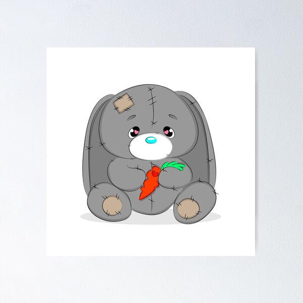 Cute bunny, teddy Poster