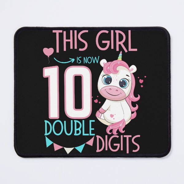 Item preview, This Girl Is Now 10 Double Digits 10th birthday Unicorn designed and sold by PuPPuB.