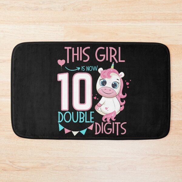 Item preview, This Girl Is Now 10 Double Digits 10th birthday Unicorn designed and sold by PuPPuB.