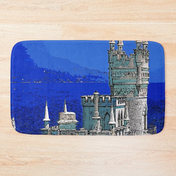 Item preview, Palace Swallow's Nest Gaspra Crimea Russia mountain seascape color art designed and sold by artdragongift 15.