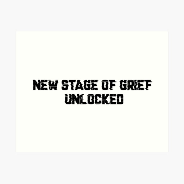 Item preview, New Stage of Grief (black version) designed and sold by SSDoodles.