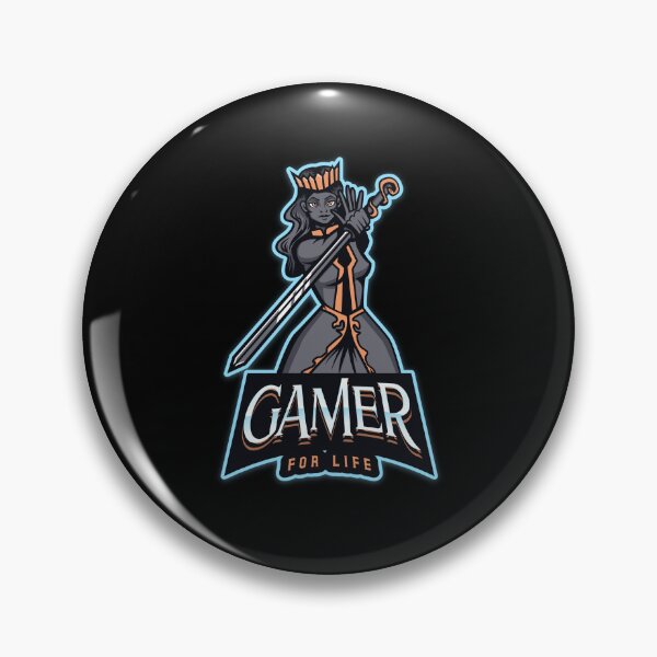 Item preview, Gamer for Life with Swordswoman designed and sold by PRIVARSHU.
