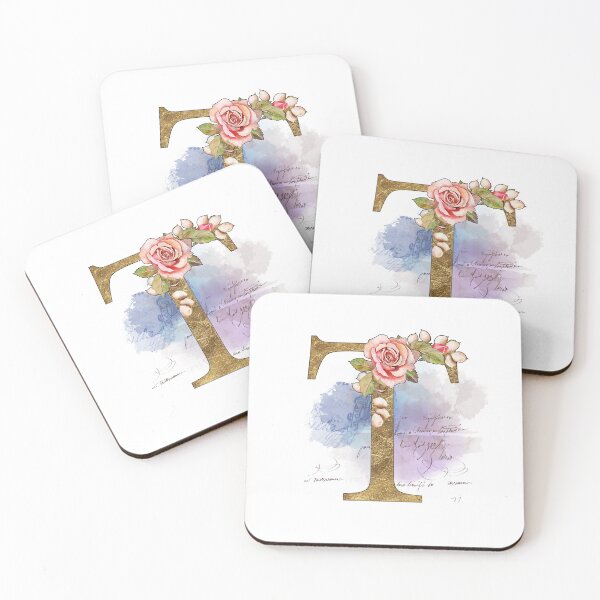 Item preview, Vintage Letter T with decorated flower and Writing designed and sold by RonelBroderick.