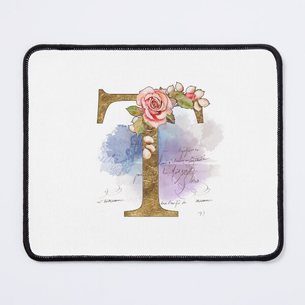 Item preview, Vintage Letter T with decorated flower and Writing designed and sold by RonelBroderick.