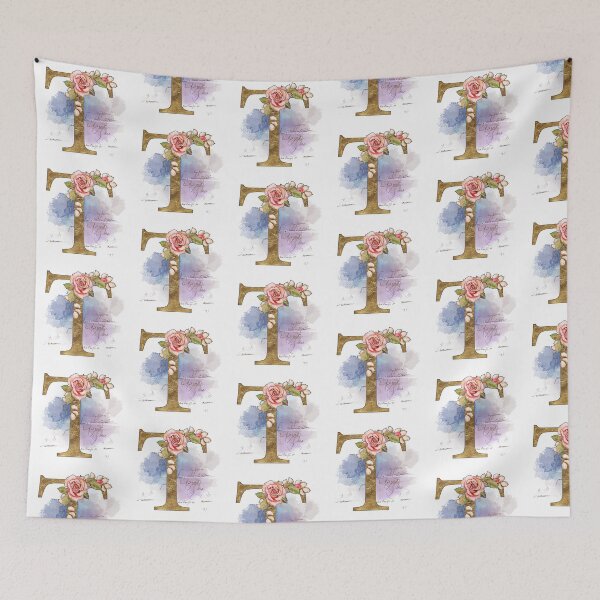 Item preview, Vintage Letter T with decorated flower and Writing designed and sold by RonelBroderick.