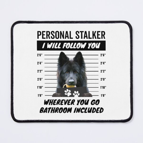 Item preview, Personal Stalker Dog – Long Haired Black German Shepherd designed and sold by More Cute Dogs.