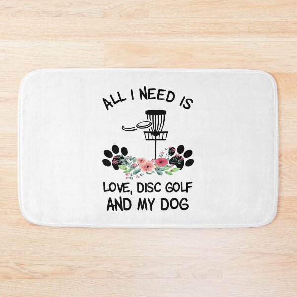 Item preview, All I need Is Love, Disc Golf And My Dog Floral  designed and sold by SweetThreads79.
