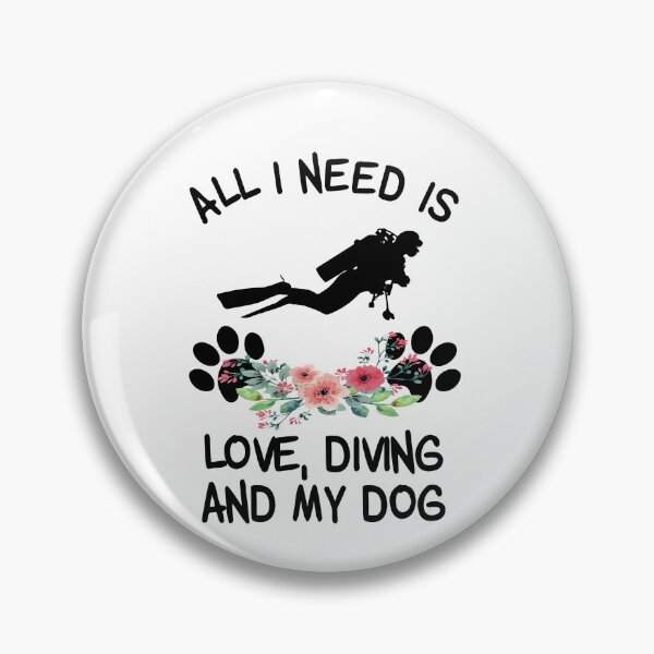 Item preview, All I need Is Love, Diving And My Dog Floral  designed and sold by SweetThreads79.