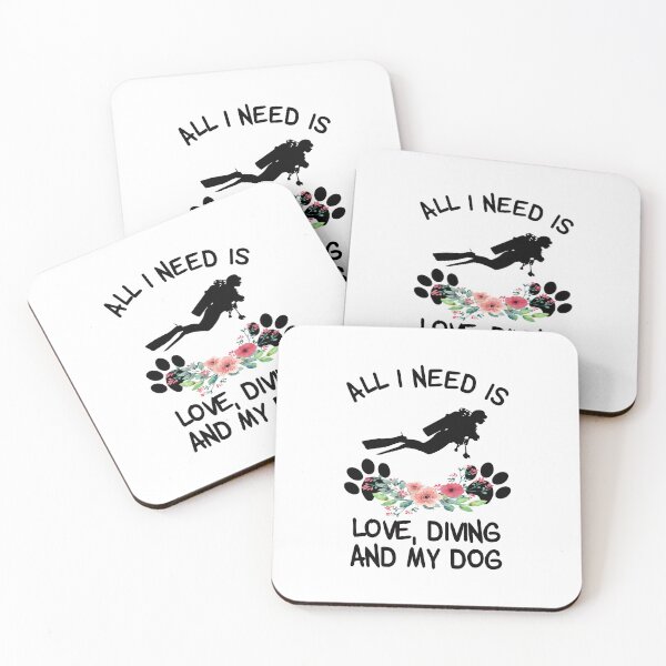 Item preview, All I need Is Love, Diving And My Dog Floral  designed and sold by SweetThreads79.