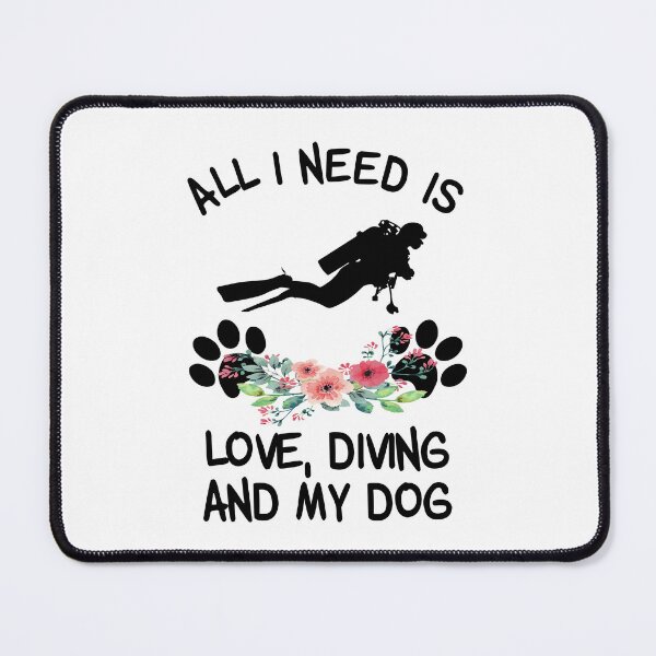 Item preview, All I need Is Love, Diving And My Dog Floral  designed and sold by SweetThreads79.