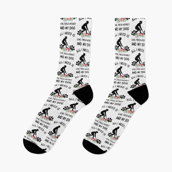Item preview, All I need Is Love, Field Hockey And My Dog Floral  designed and sold by SweetThreads79.