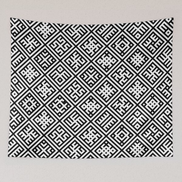 Item preview, Abundance - Ethno Slavic Symbols - White Black - Amulet Folk Ornament - Ethnic Obereg designed and sold by GrandTartaria.