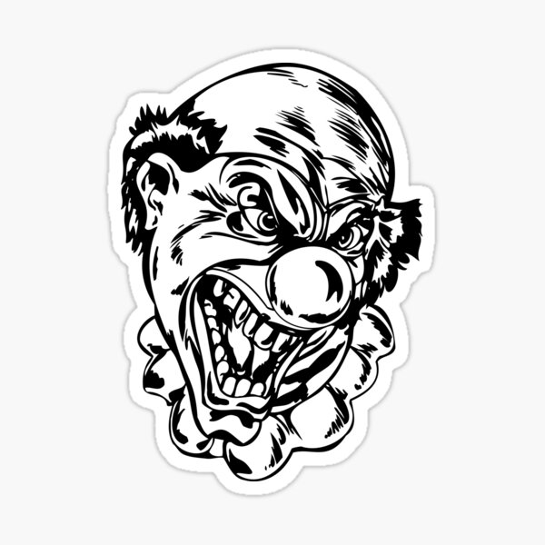 "Scary killer clown" Sticker for Sale by tillhunter Redbubble