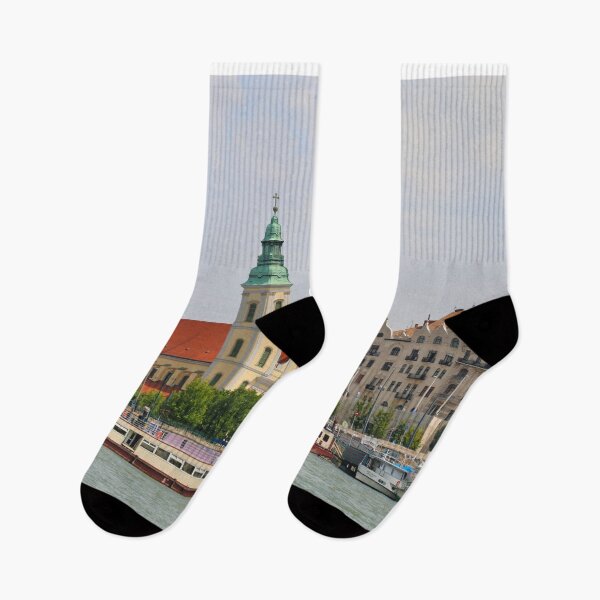 Item preview, Inner City Parish Church and boats, Budapest, Hungary designed and sold by FranWest.