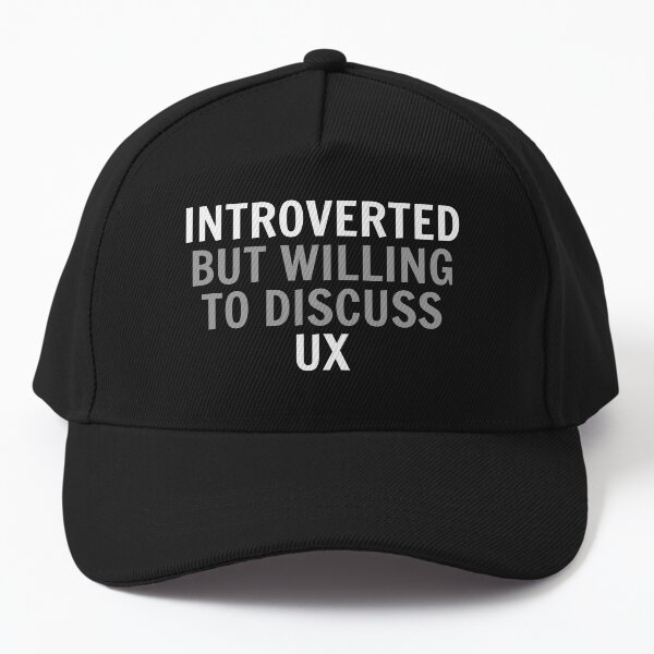 Vista previa del artículo con la obra «Introvertido pero dispuesto a hablar de UX», diseñado y vendido por simonlidesign.