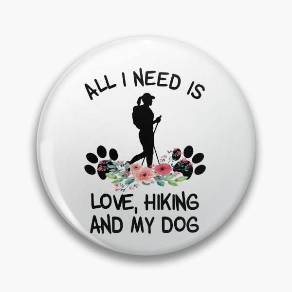 Item preview, All I need Is Love Hiking And My Dog Floral  designed and sold by SweetThreads79.