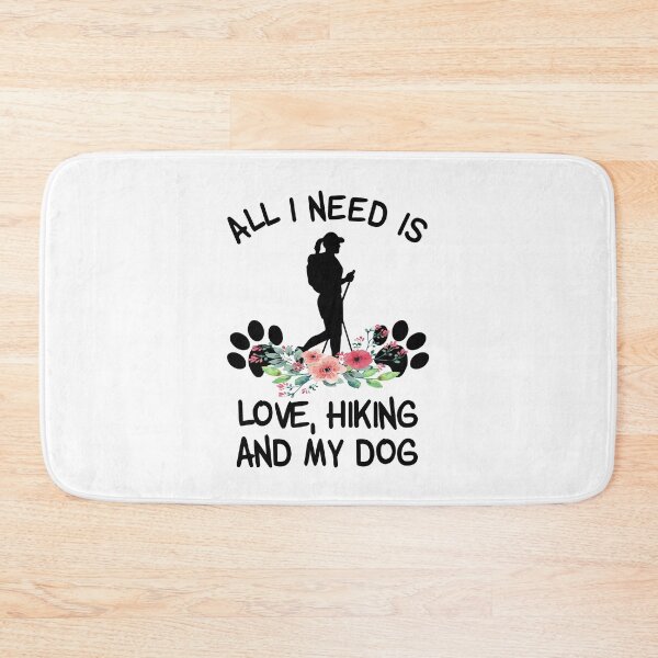 Item preview, All I need Is Love Hiking And My Dog Floral  designed and sold by SweetThreads79.