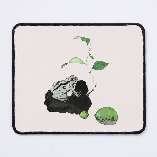 Item preview, The Old Pond; Frog Friend Meditating on a Stone  designed and sold by mooonhannah.