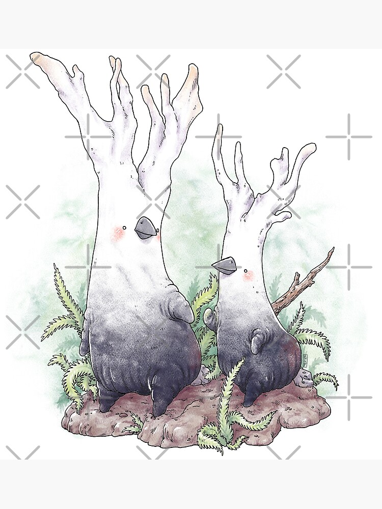 "Candlesnuff Mushroom Nature Walk" Poster for Sale by ElfSama Redbubble