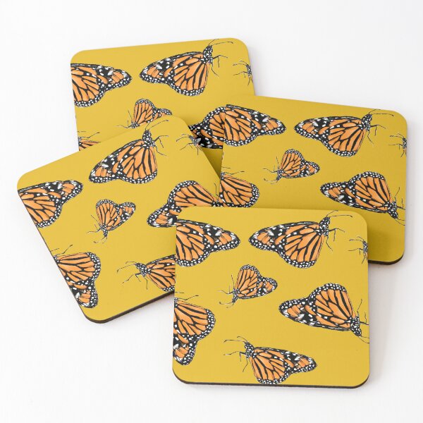 Item preview, Monarch Butterflies on yellow designed and sold by Faerieglen.