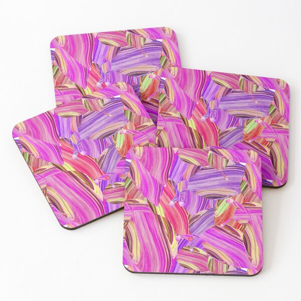 Item preview, Acrylic color mix in a seamless pattern of leaves designed and sold by Shape-And-Color.