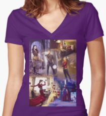 Once Upon A Time - main cast Women's Fitted V-Neck T-Shirt