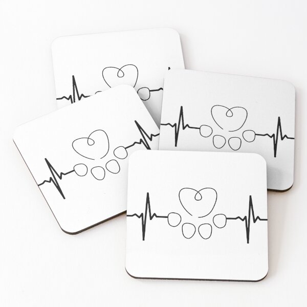Item preview, Paw print heartbeat designed and sold by dadlal.