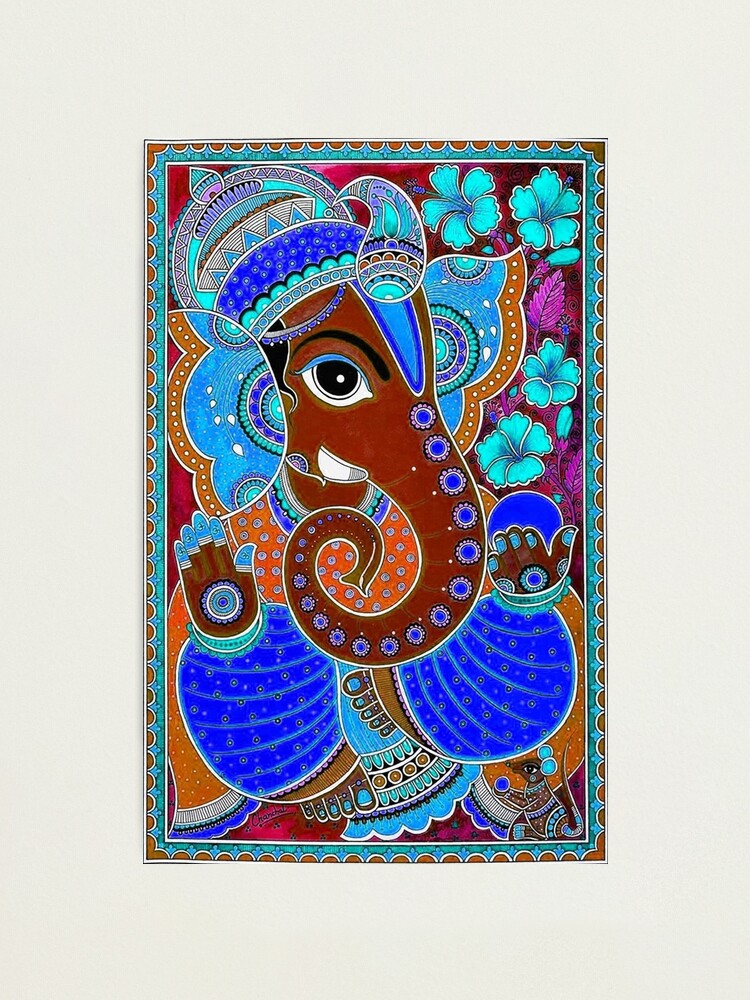 Canvas paper Handmade Lady madhubani painting, Size: Hxw - 15x11 Inch at Rs  800 in Jhanjharpur