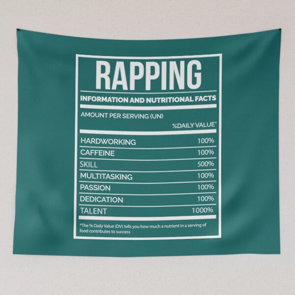Item preview, Awesome And Funny Nutrition Label Rap Rapper Rappers Rapping Saying Quote For A Birthday Or Christma designed and sold by PacriSagnaru.