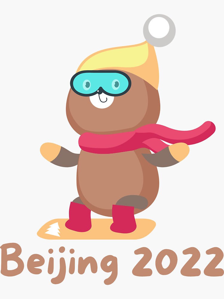 Beijing 2022 Winter Olympics Sticker For Sale By Pawtytime Redbubble 9714