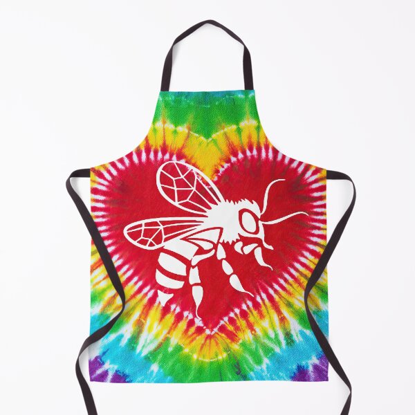 Item preview, Bee Heart Shape Tie Dye Art designed and sold by MobertsonArt.