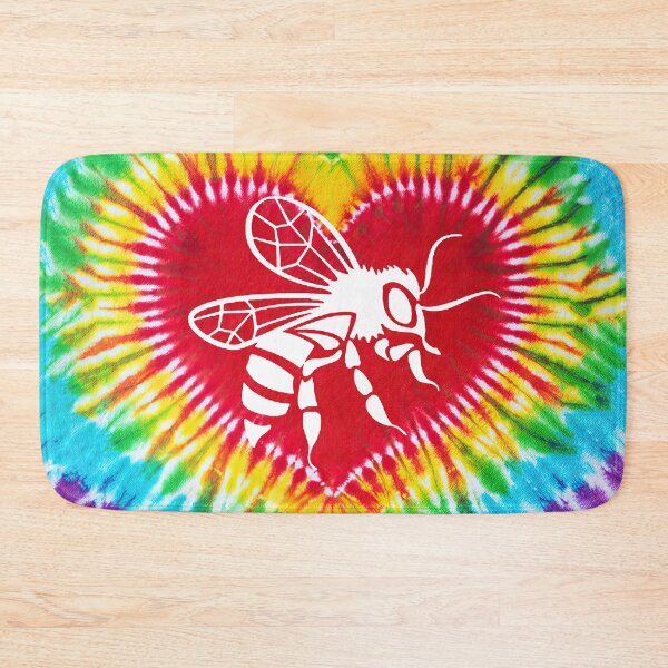 Item preview, Bee Heart Shape Tie Dye Art designed and sold by MobertsonArt.