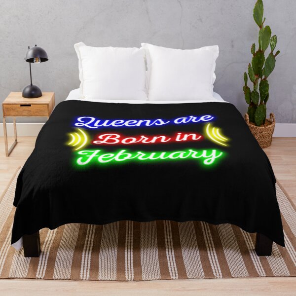 Item preview, Neon queens are born in february, special february born quotes, vibrant february queen birthday gift designed and sold by GalaxyPDX.