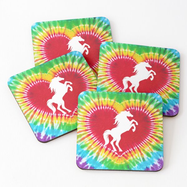 Item preview, Horse Heart Shape Tie Dye Art designed and sold by MobertsonArt.
