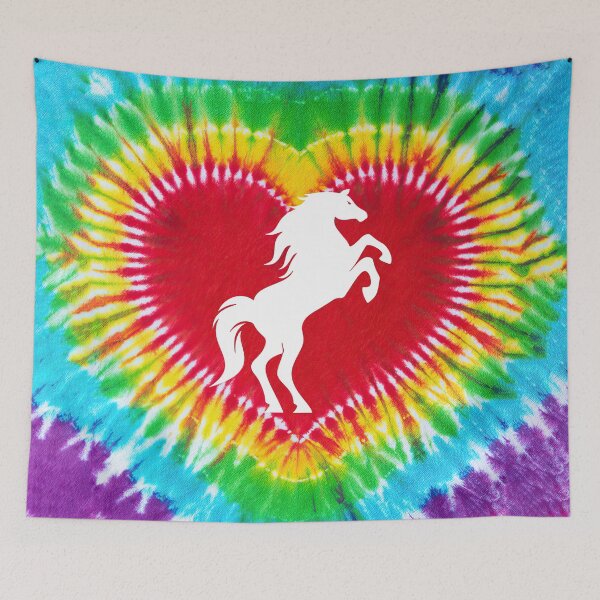 Item preview, Horse Heart Shape Tie Dye Art designed and sold by MobertsonArt.