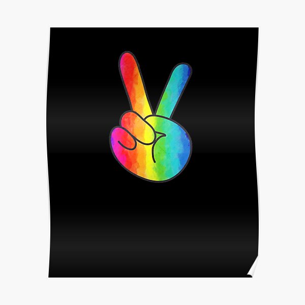 Lgbt Peace Symbol Pride Lgbt Rainbow Flag Support Lgbtq Poster For Sale By Enjoytheshirt 