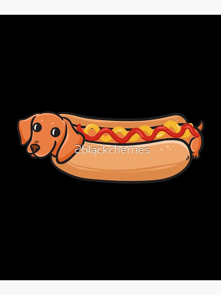 Hotdog hot Dog Funny Cartoon Food Dog | Sticker