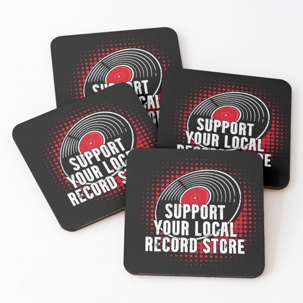 Item preview, Support Your Local Record Store designed and sold by Happy Puppy Print On Demand.