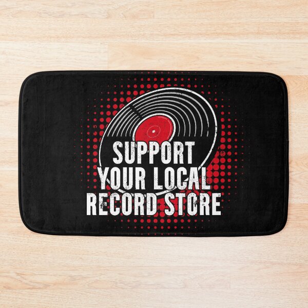 Item preview, Support Your Local Record Store designed and sold by Happy Puppy Print On Demand.