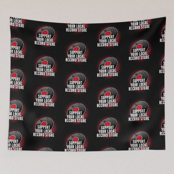Item preview, Support Your Local Record Store designed and sold by Happy Puppy Print On Demand.