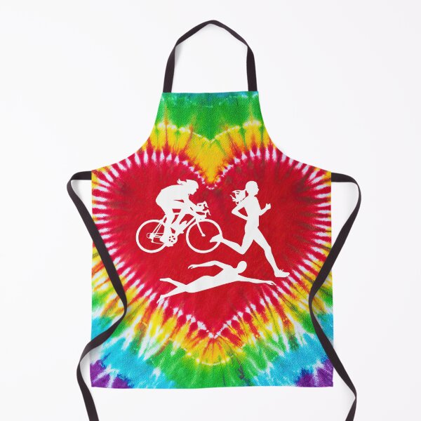 Item preview, Triathlon Heart Shape Tie Dye Art designed and sold by MobertsonArt.