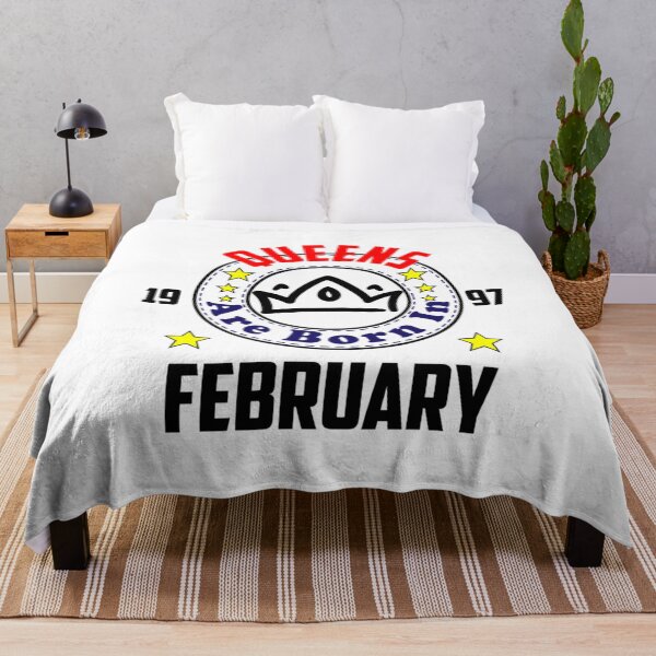 Item preview, queens are born in february, february queen vintage design, february born quotes.      designed and sold by GalaxyPDX.