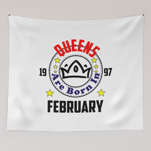 Item preview, queens are born in february, february queen vintage design, february born quotes.      designed and sold by GalaxyPDX.