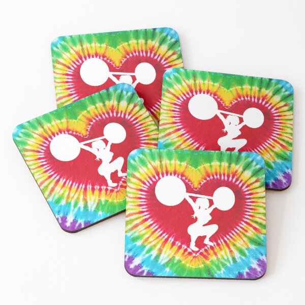 Item preview, Weightlifting Heart Shape Tie Dye Art designed and sold by MobertsonArt.
