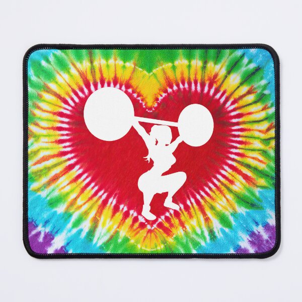 Item preview, Weightlifting Heart Shape Tie Dye Art designed and sold by MobertsonArt.