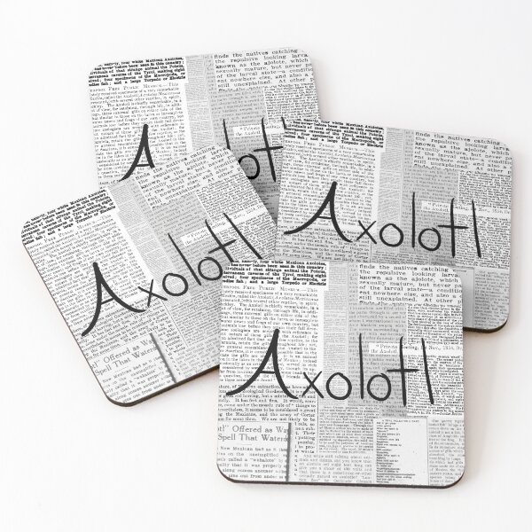 Item preview, Axolotl Historic Newspaper Collage designed and sold by JulesNeerg.