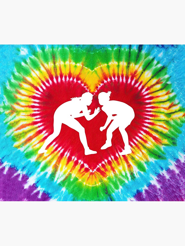 "Wrestling Heart Shape Tie Dye Art" Poster for Sale by MobertsonArt